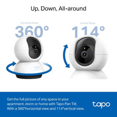 Câmara de Segurança Wi-Fi Inteligente 2K 4MP Pan/Tilt TP-Link Tapo C220 com Inteligência Artificial e Visão Noturna