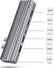 WiWU T9 8‐in‐1 USB-C Hub (Aluminum Alloy Case)