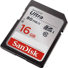 SanDisk Ultra SD Card 16GB SDHC UHS-I Classe 10 com Velocidade de Leitura de 80MB/s
