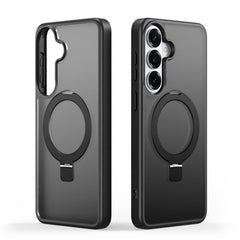 Capa VAWI Vanquish MagSafe Transparente com Suporte Stand de Anel e Proteção de Câmara para Smartphone Samsung Galaxy A57 - Transparente com Anel Preto