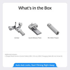 DJI RS 4 Mini, Gimbal Stabilizer for Camera
