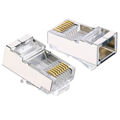 Ugreen 50248 Conector RJ45 Cat6 Blindado – Pacote com 100 Peças