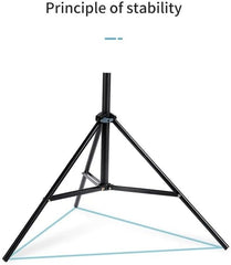 Tripé Profissional Jmary MT-75 | Altura de 2.10m – Cabeça Giratória Panorâmica e Carga até 5kg