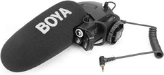 Microfone Shotgun Supercardioide BOYA BY-BM3031 para Câmeras DSLR