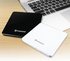 Gravador e Leitor Externo de CD/DVD Transcend TS8XDVDS-K Ultra Slim USB 2.0 Suporte M-DISC Preto
