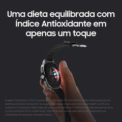 Smartwatch Samsung Galaxy Watch8 Classic 46mm Bluetooth / GPS Tela Super AMOLED de Safira com Catraca Giratória