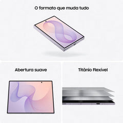 Smartphone dobrável Samsung Galaxy Z Fold8 5G 12GB RAM 256GB Tela Dobrável Dynamic AMOLED 2X 120Hz Processador Snapdragon 8 Elite Gen