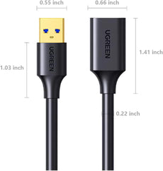 Cabo Extensor UGREEN USB 3.0 A Macho para A Fêmea – 1 Metro (10368)