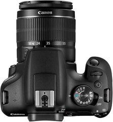 Canon EOS 2000D DSLR + Lente EF-S 18-55mm f/3.5-5.6 IS II – Preta