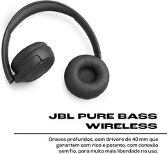 Fone de Ouvido Bluetooth JBL Tune 530BT On-Ear Bateria até 76 Horas Som JBL Pure Bass com Microfone Integrado