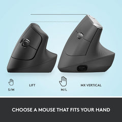 Logitech Lift Vertical Ergonomic Mouse – Sem Fio