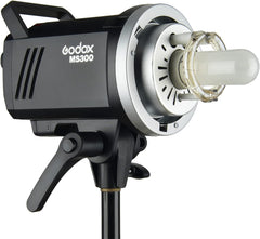 Godox MS300 Studio Strobe 300Ws 110V GN58 5600K Bowens Mount Monolight, Built-in Godox 2.4G Wireless System, 150W Modeling Lamp, Outstanding Output Stability, Anti-Preflash, 1/32 to 1/1 Steps Output