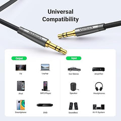 UGREEN 3.5mm Audio Cable Nylon Braided Aux Cord Male to Male Stereo Hi-Fi Sound