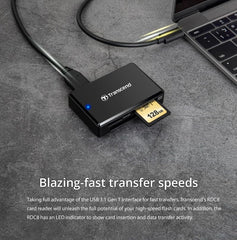 Leitor Multicartões Transcend All-in-1 USB 3.1 Gen 1 Tipo-C