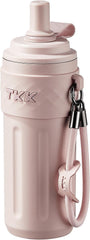 Copo de Viagem Térmico TKK-2035 500ml com Revestimento Interno em Cerâmica e Tampa com Canudo