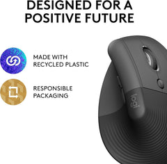 Logitech Lift Vertical Ergonomic Mouse – Sem Fio