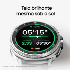 Smartwatch Samsung Galaxy Watch8 Classic 46mm Bluetooth / GPS Tela Super AMOLED de Safira com Catraca Giratória