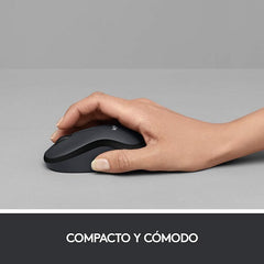Mouse Logitech B220 Silent, Sem Fio, Preto