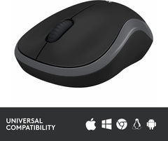 Rato Sem Fio Logitech M186 Cinza Receptor Nano USB 2.4 GHz Sensor Óptico 1000 DPI