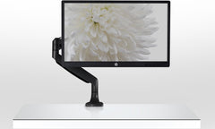 Suporte de Mesa Articulado com Braço para Monitor 17" a 30" (Preto) | Ajuste de Altura e Inclinação, Sistema de Gestão de Cabos Integrado, Fixação por Grampo/Furo e Compatibilidade VESA