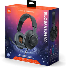 Headset Gamer JBL Quantum 100 Wired Over-Ear com Microfone Removível