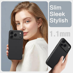 Capa Nillkin Super Frosted Shield Pro Híbrida Anti-Impacto com Microtextura Antiderrapante para Smartphone Apple iPhone 17 Pro / iPhone 18 Pro - Preto