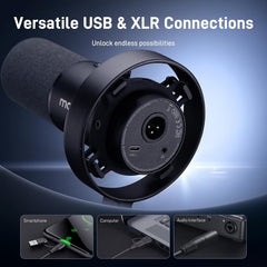 Microfone Dinâmico Maono PD300X para Podcast e Streaming (XLR / USB-C)
