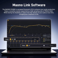 Microfone Dinâmico Maono PD300X para Podcast e Streaming (XLR / USB-C)