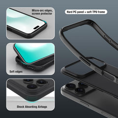 Capa Nillkin Super Frosted Shield Pro Híbrida Anti-Impacto com Microtextura Antiderrapante para Smartphone Apple iPhone 17 Pro / iPhone 18 Pro - Preto