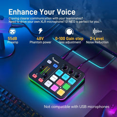 Maonocaster AMG1 NEO – Interface de Áudio e Mesa de Mistura para Streaming e Podcast