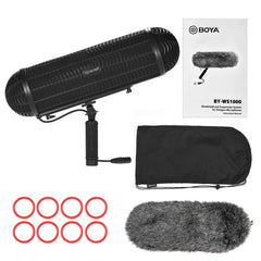 BOYA BY-WS1000 – Sistema de Suspensão e Pára-brisas para Microfone Shotgun