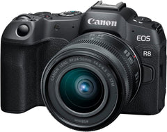 Câmera Mirrorless Full-Frame Canon EOS R8 com Lente RF 24-50mm f/4.5-6.3 IS STM