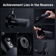 Microfone Dinâmico Maono PD300X para Podcast e Streaming (XLR / USB-C)