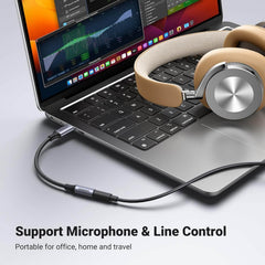 UGREEN USB-C para 3.5mm (Fêmea) Cabo Adaptador com Corpo de Alumínio – 10cm