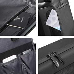 Mochila BANGE BG-22092 Titanium Multifuncional com Capas Rígidas, à Prova d'Água – Executiva para Laptop de 15,6" – Preta (Unissex)