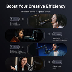 Microfone Dinâmico Maono PD300X para Podcast e Streaming (XLR / USB-C)