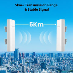 Router Antena Exterior Tenda O3 V2.0 Point-to-Point CPE 5km | Velocidade 150Mbps na Frequência 2,4GHz, Antena Direcional de 12dBi, Proteção IP64 À Prova de Água e Suporte PoE