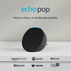 Caixa de som inteligente Amazon Echo Pop com Alexa