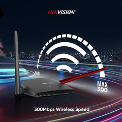 Hikvision DS‑3WR3N – Roteador Wireless 300 Mbps (2,4 GHz)