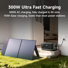 Estação de Energia Portátil ALLPOWERS P300 | 256Wh, 300W – Bateria LiFePO4 com Função UPS
