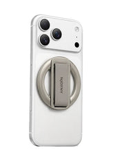 Suporte Magnético de Anel NJOYNY NY-189 360° MagSafe Ultrafino com Alça Hand Clip e Dissipação Térmica para Smartphone