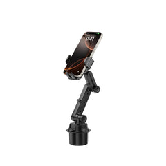 Suporte Automotivo WiWU Gentleman (WI-CH059) | Fixação Ultra Estável para Porta-Copos com Braço Articulado Dobrável e Rotação 360°