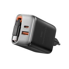 Wi-G020 – CARREGADOR DE CELULAR Carregador WiWU Wi-G020 67W GaN com Cabo Type-C Retrátil