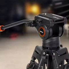 Trípode Profissional Triopo DV965 + Cabeçal HY550 em fibra de carbono