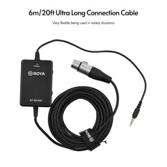 Adaptador de Áudio BOYA BY-BCA60 (XLR Fêmea para TRRS 3,5 mm)