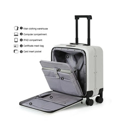 Milada Custom Aluminum Spinner Wheel Trolley Suitcase
