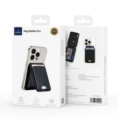 Carteira Magnética 2 em 1 WiWU (MW-003) | Porta-Cartões Ultrafino em Couro PU com Suporte Multi-Ângulo (3 Posições) para iPhone MagSafe