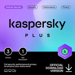 🛡️ Kaspersky Plus – Licença para 3 Dispositivos