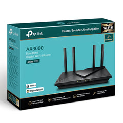 Router Wi-Fi 6 Dual-Band AX3000 Gigabit TP-Link Archer AX55 (UK) com Canal de 160MHz, Processador Qualcomm e Segurança HomeShield