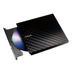 Gravador e Leitor de DVD/CD Externo ASUS SDRW-08D2S-U LITE | Design Slim Portátil com Acabamento Diamante, Encriptação de Dados e Interface Drag-and-Burn